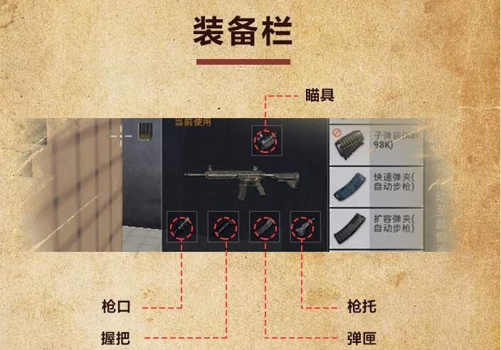 绝地求生刺激战场配件如何选择，配件作用解析 追击 锁定目标 作战 远程 刺激战场 激战 枪口 红点 扫射 散弹枪 枪支 子弹 配件 新闻资讯  第1张