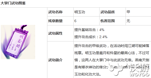 《大掌门》明玉功有没有用 明玉功厉害吗 ue 手游网 李寻欢 手机游戏 solid color 图鉴 枯荣 明玉功 大掌门 新闻资讯  第1张