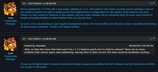 《魔兽世界》社区经理Lore：没有7.3.5！关于7.3.2补丁的说明  新闻资讯  第1张
