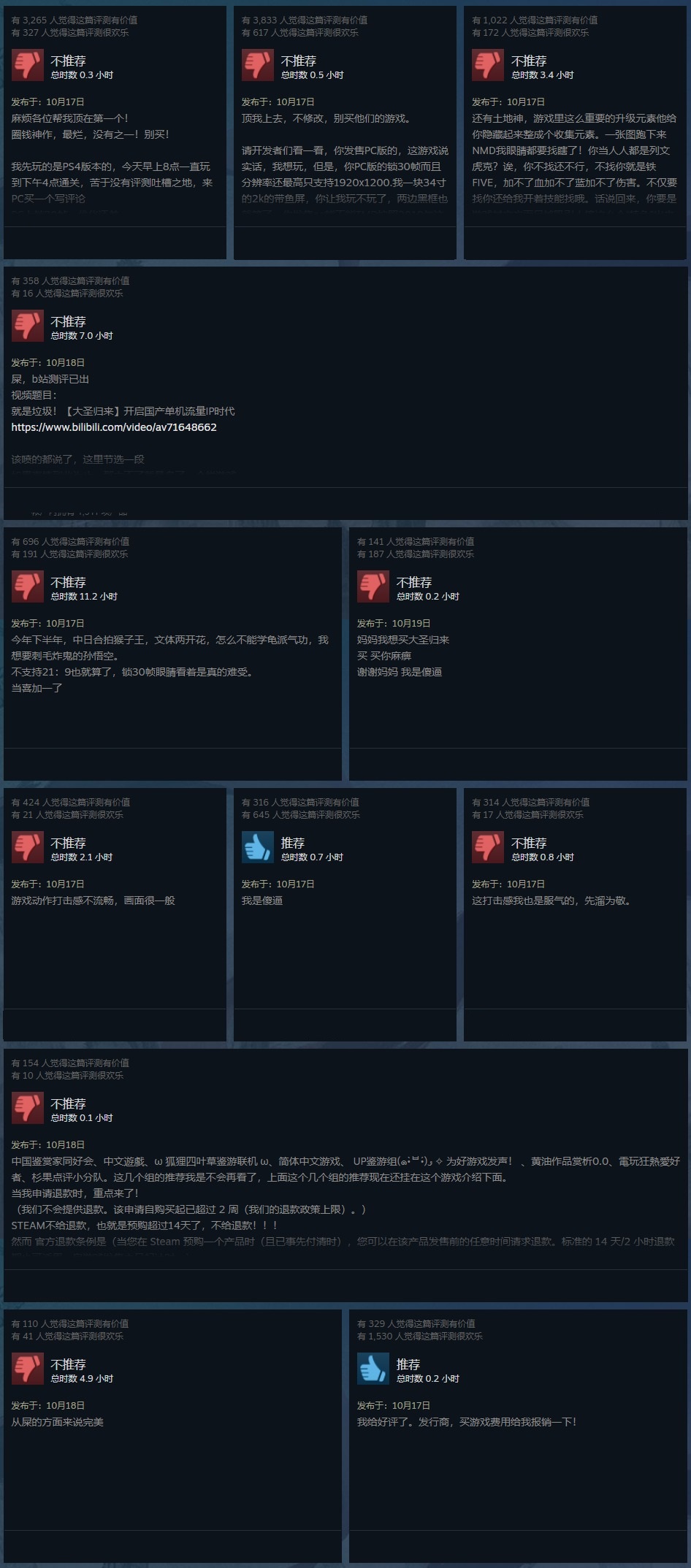 《大圣归来》Steam“多半差评” 游戏锁30帧无法接受 改编 10月1 动作游戏 冒险 西游记之大圣归来 动作 西游 大圣归来 归来 大圣 新闻资讯  第2张