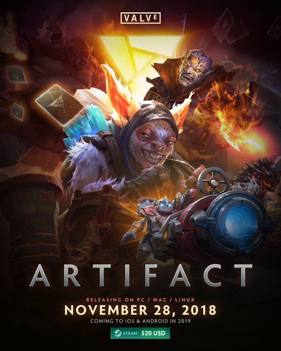 V社新作《Artifact》11月29日发售！2019年登陆安卓和iOS 卡牌游戏 hard field artifact 商店 ar tif ifa act 卡牌 新闻资讯  第1张