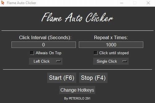 Flame Auto Clicker(极简自动点击器) 2 Auto to lame Clicker ick Flame strong on 鼠标 软件下载  第1张