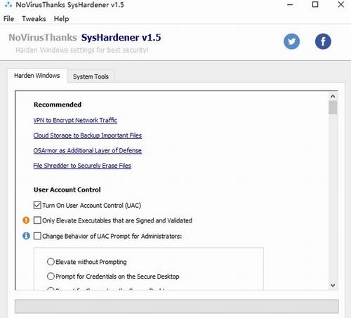 NoVirusThanks SysHardener(电脑系统权限工具) strong rus Virus Hard ene NoVirusThanks ar Windows Window in 软件下载  第1张