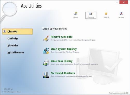 Ace Utilities(系统清理优化) lit 注册表 Ace Utilities strong in 2 on U 文件 软件下载  第1张