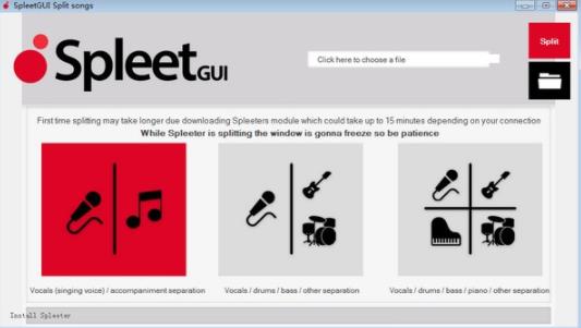 spleetergui(音轨AI分离软件) G erg gui spl x U strong 伴奏 on 2 软件下载  第1张