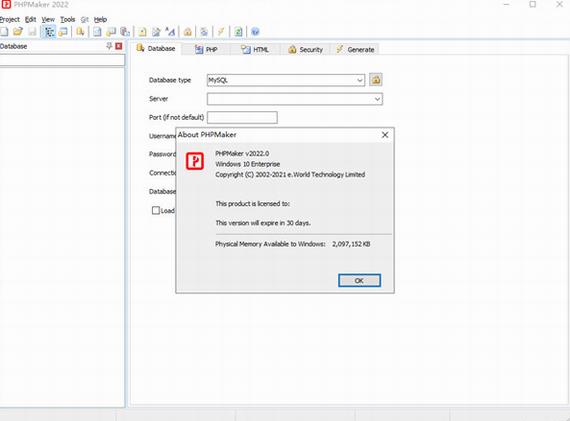 phpmaker 2022(PHP代码生成工具) 7 PHP maker phpmaker x 数据库 on strong 2022 2 软件下载  第1张