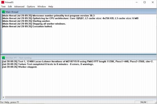 Prime95中文版(cpu拷机工具) as CPU U 9 rim rime strong on 5 2 软件下载  第1张