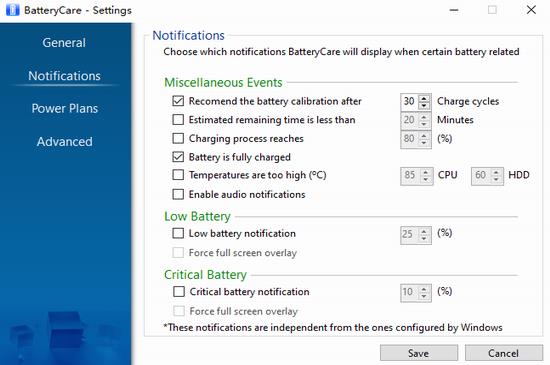 batterycare(笔记本电池监控软件) battery care ar 转换 源计划 计划 on strong in 2 软件下载  第1张